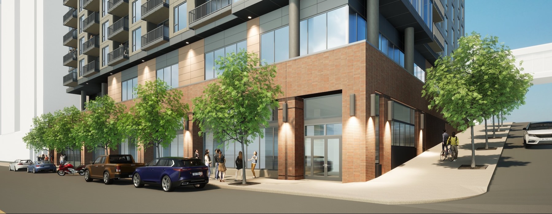 a building with glass windows