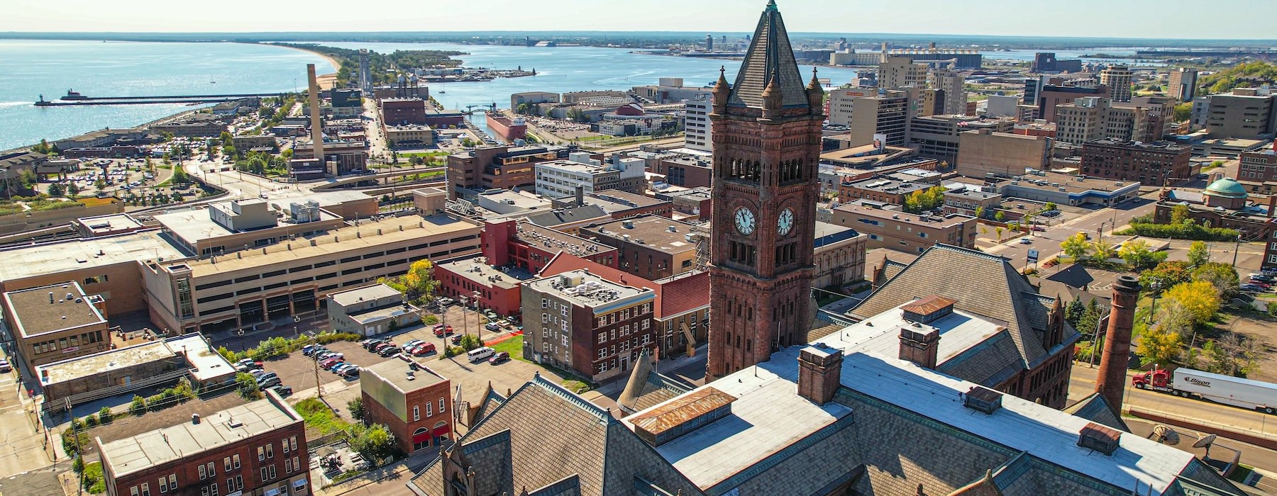 a large building with a clock tower