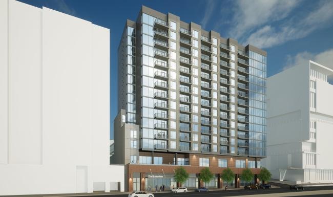 a building with many windows